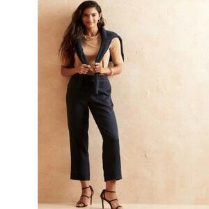 NWT Banana RepF Tencel Pull On Straight Leg Pant 4 Black F390